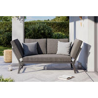 GARTENBANK 220/163/68/70 cm  Stahl  - Grau, MODERN, Metall (220/163/68/70cm) - Ambia Garden