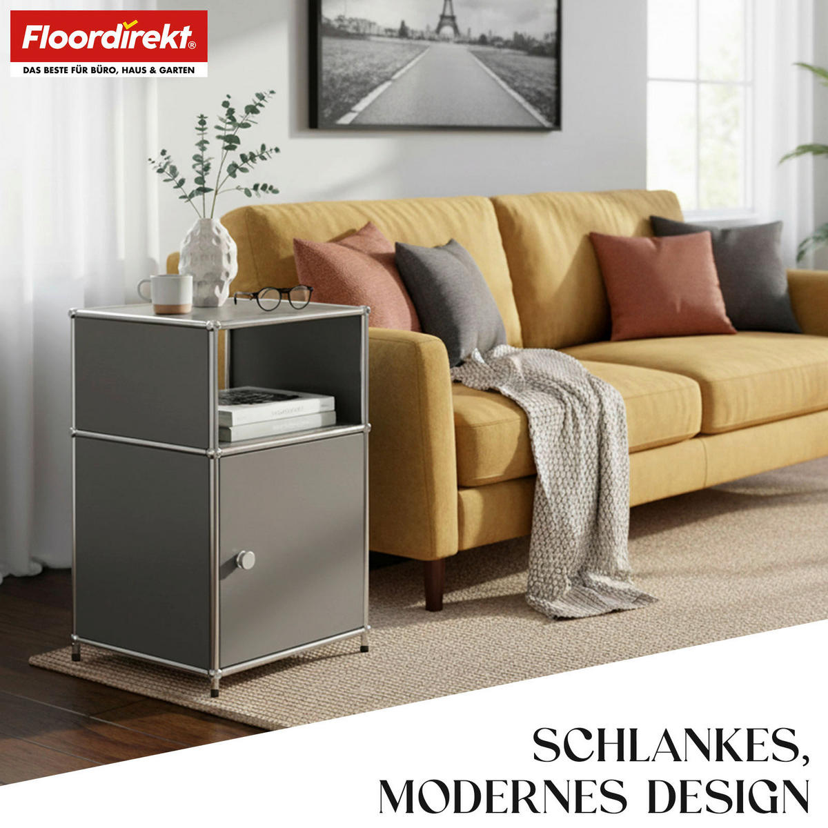 REGAL Grau  - Grau, Basics, Metall (40/65/40cm) - Floordirekt