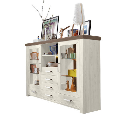 HIGHBOARD EICHE NELSON Weiß, Eichefarben HIGHBOARD EICHE NELSON Weiß, Eichefarben