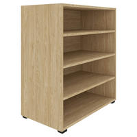 REGAL  91/90/40 cm Eichefarben  - Eichefarben/Schwarz, Konventionell, Holzwerkstoff/Kunststoff (91/90/40cm) - Hom`in