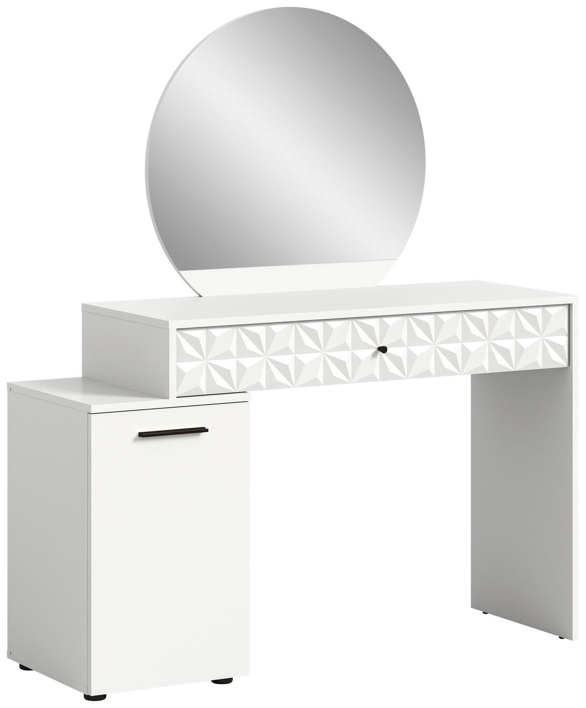 TOALETNÍ STOLEK, vysoce lesklá bílá, bílá, 117/42/138 cm - bílá/vysoce lesklá bílá, Design, kompozitní dřevo/plast (117/42/138cm) - MID.YOU