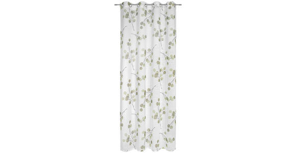 ÖSENVORHANG halbtransparent - Grün, KONVENTIONELL, Textil (135/245cm) - Esposa