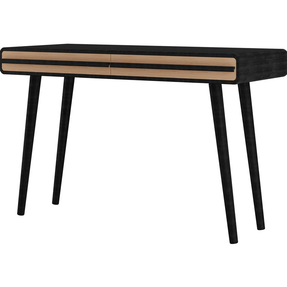SCHREIBTISCH 50/120/77 cm Schwarz, Eichefarben gastro- und objekttauglich, Stauraum  - Eichefarben/Erlefarben, Design, Holzwerkstoff (50/120/77cm) - MID.YOU