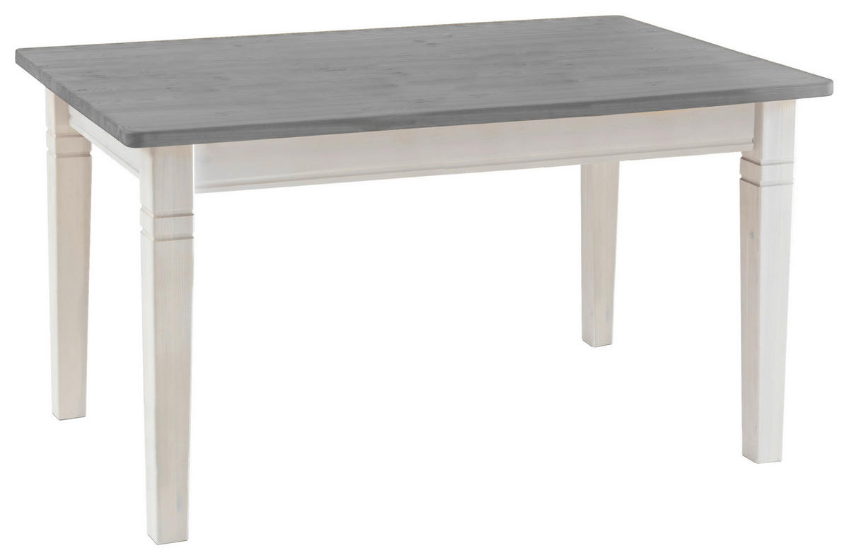 ESSTISCH in Holz 120/78/78 cm  - Weiß/Grau, ROMANTIK / LANDHAUS, Holz (120/78/78cm) - Boxxx