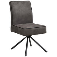 STUHL - Schwarz/Grau, Design, Textil/Metall (46,5/91/62,5cm) - Ambia Home