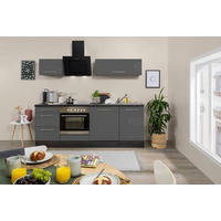 KÜCHENBLOCK 220 cm   in Grau  - Alufarben/Grau, Basics, Holzwerkstoff (220cm) - Respekta