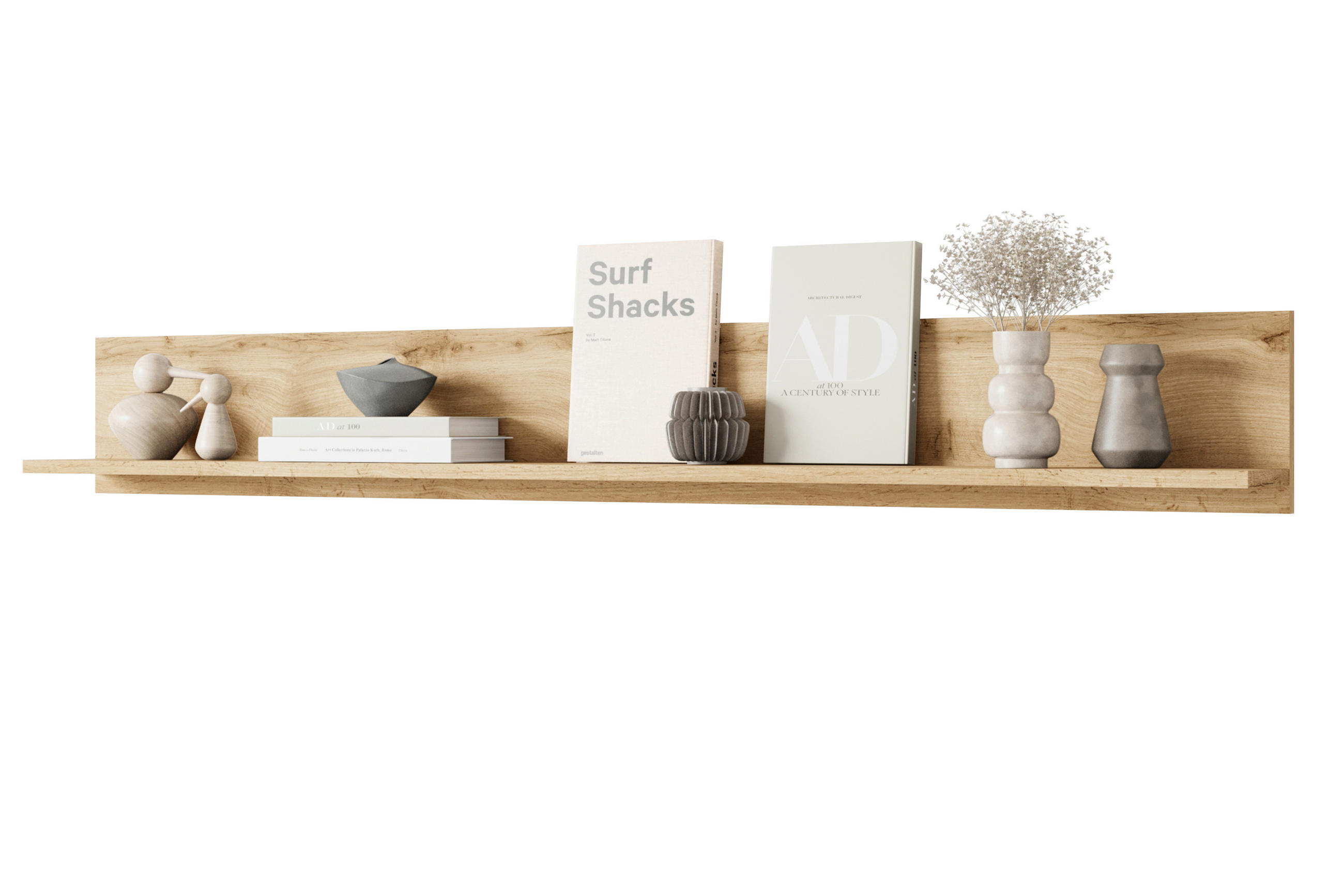 Livetastic NÁSTĚNNÁ POLICE, dub wotan, 138,5/18/12 cm