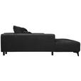 ECKSOFA  in Chenille Schwarz  222/279 cm  - Schwarz, KONVENTIONELL, Kunststoff/Textil (222/279cm) - Hom`in