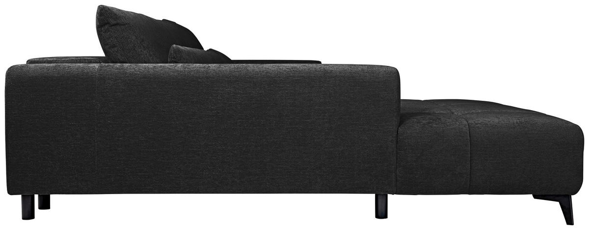 HÖRNSOFFA i chenille svart  - svart, Klassisk, textil/plast (222/279cm) - MID.YOU