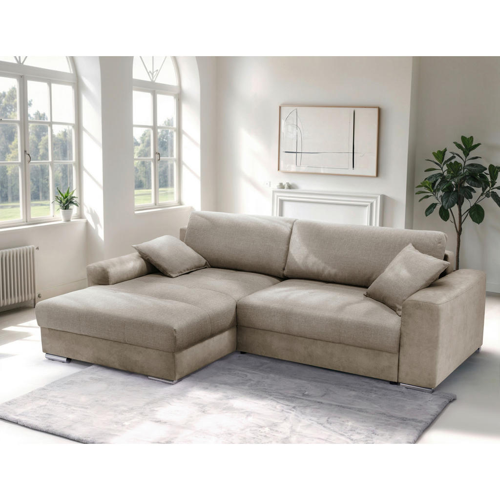 Livetastic ROHOVÁ SEDAČKA, textil, cappuccino