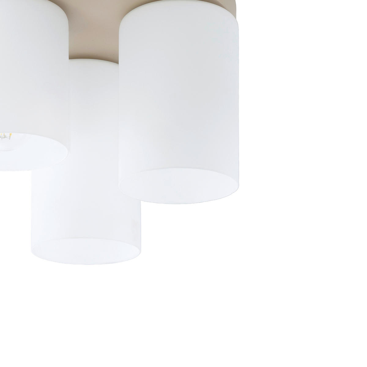 DECKENLEUCHTE  32/23 cm    - Sandfarben, Trend, Glas/Metall (32/23cm) - Novel