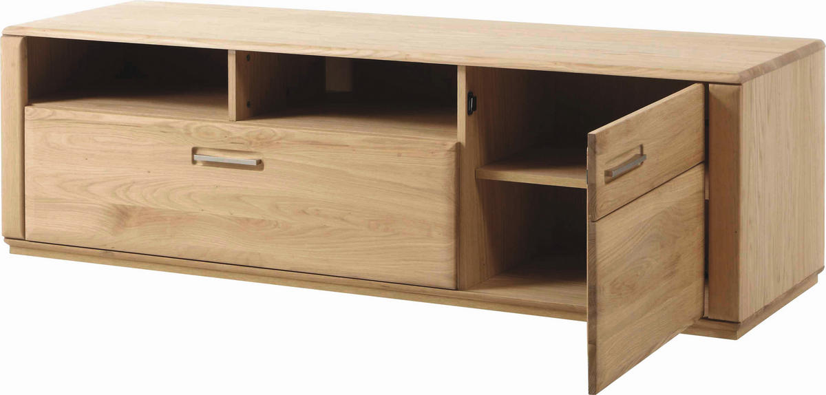 TV-ELEMENT 179/50/51 cm  - Edelstahlfarben/Eichefarben, KONVENTIONELL, Holz/Holzwerkstoff (179/50/51cm) - Novel