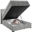 BOXSPRINGBETT 100/200 cm  in Silberfarben  - Wengefarben/Silberfarben, KONVENTIONELL, Holz/Textil (100/200cm) - Carryhome