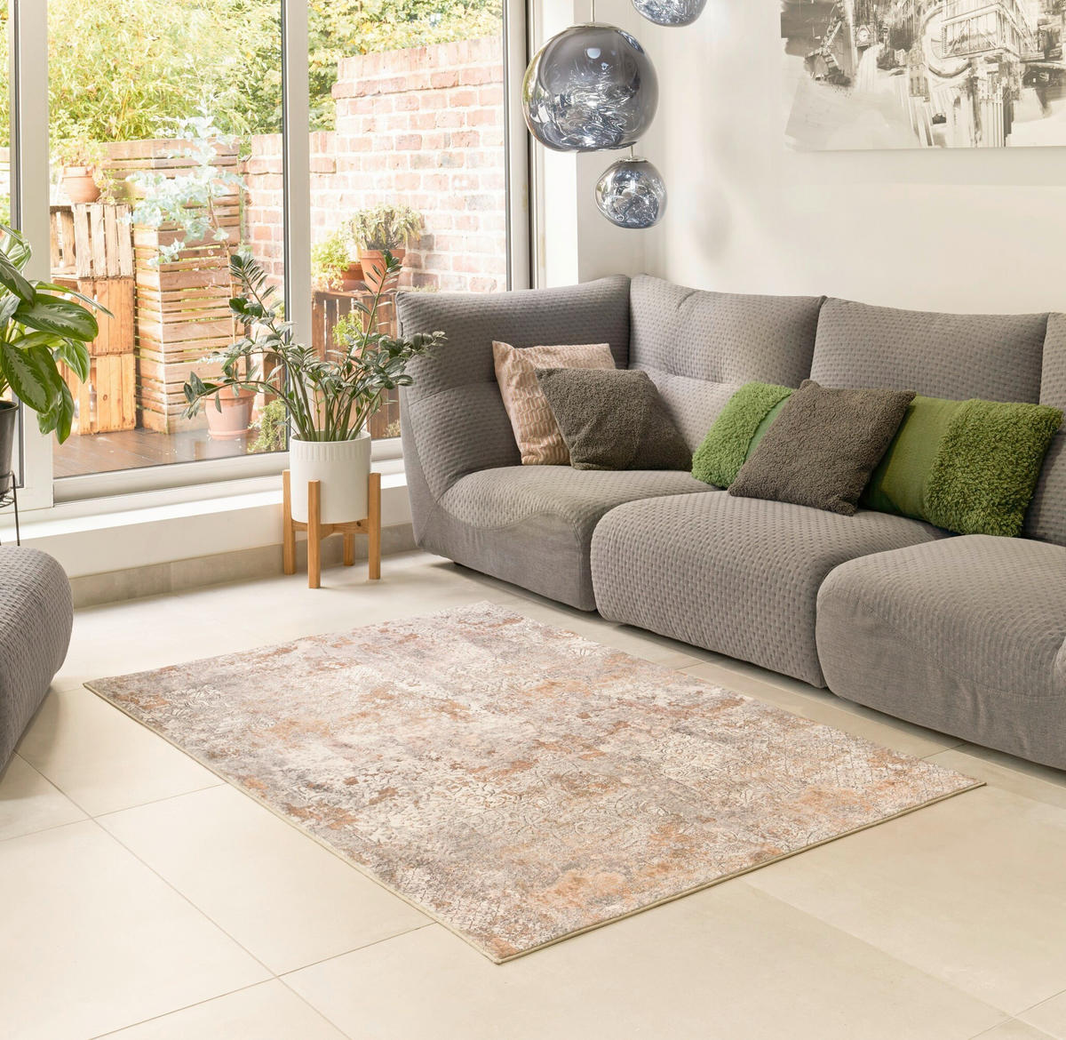 FLACHWEBETEPPICH 120/180 cm Velune Beige  - Beige, Design, Kunststoff/Textil (120/180cm) - wash+dry