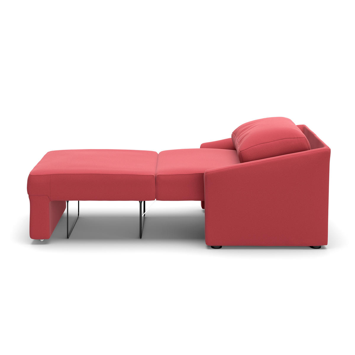 SCHLAFSESSEL RELAX BOX Mikrofaser Rot    - Beige/Rot, Basics, Kunststoff/Textil (108/86/96cm) - MID.YOU