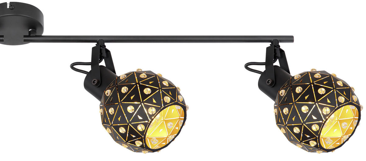 Strahler Jodie Jodie 90/12/26 cm   - Klar/Goldfarben, Basics, Glas/Metall (90/12/26cm) - Globo
