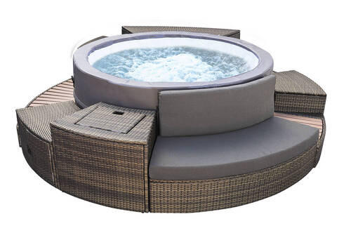 POOL-SET 286/73 cm  - Dunkelgrau, Basics, Kunststoff/Metall (286/73cm)
