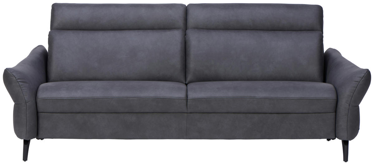 3-SITZER-SOFA in Echtleder Anthrazit  - Anthrazit, Design, Leder/Metall (226/92/97cm) - Himolla Komfortklass