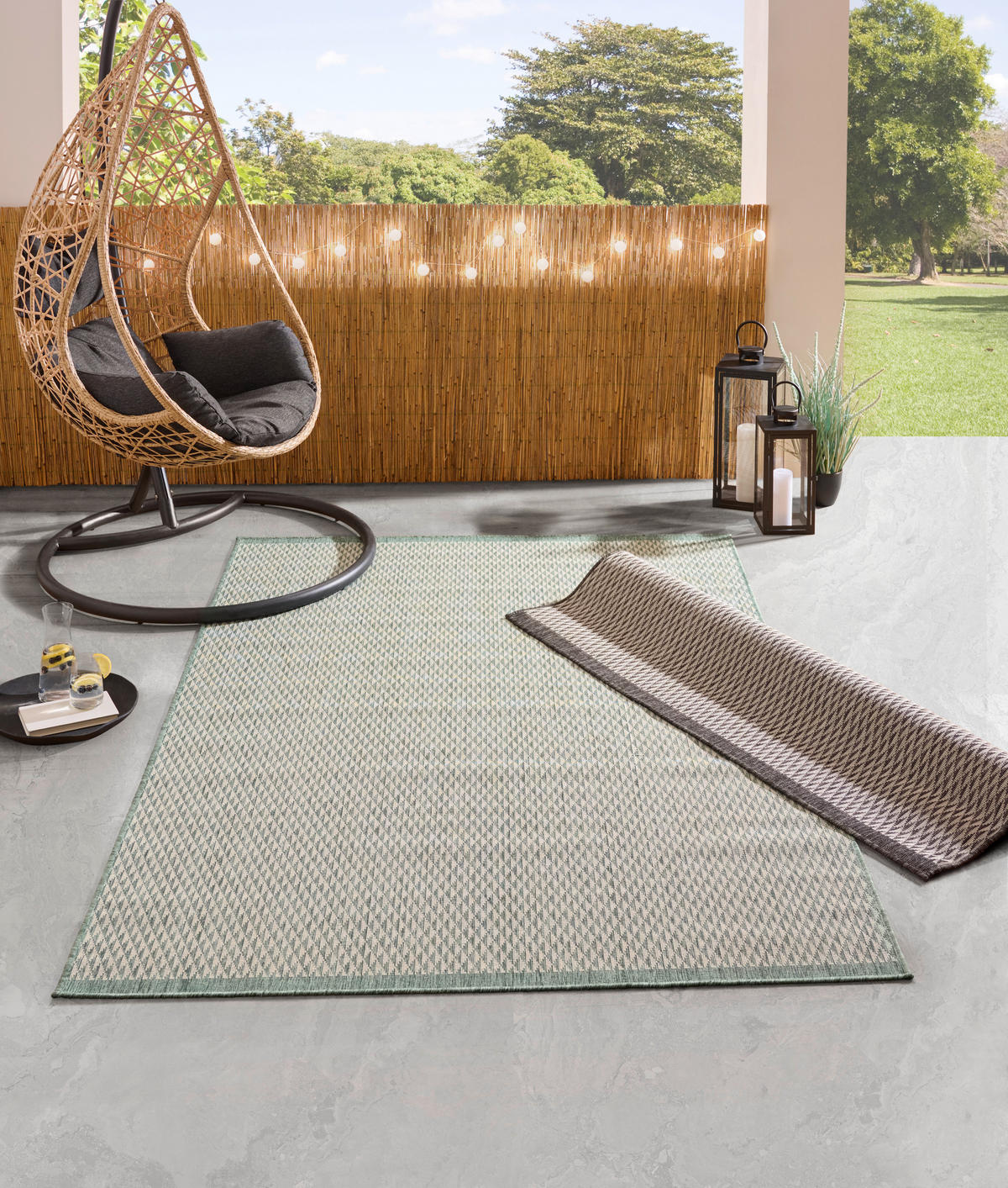 TEPIH ZA SPOLJNU UPOTREBU  zelena     - zelena, Konvencionalno, tekstil (160/230cm) - Ambia Garden