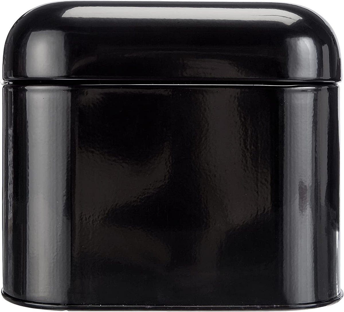 BROTKASTEN  - Schwarz, Trend, Metall (30/20/16,5cm) - Echtwerk