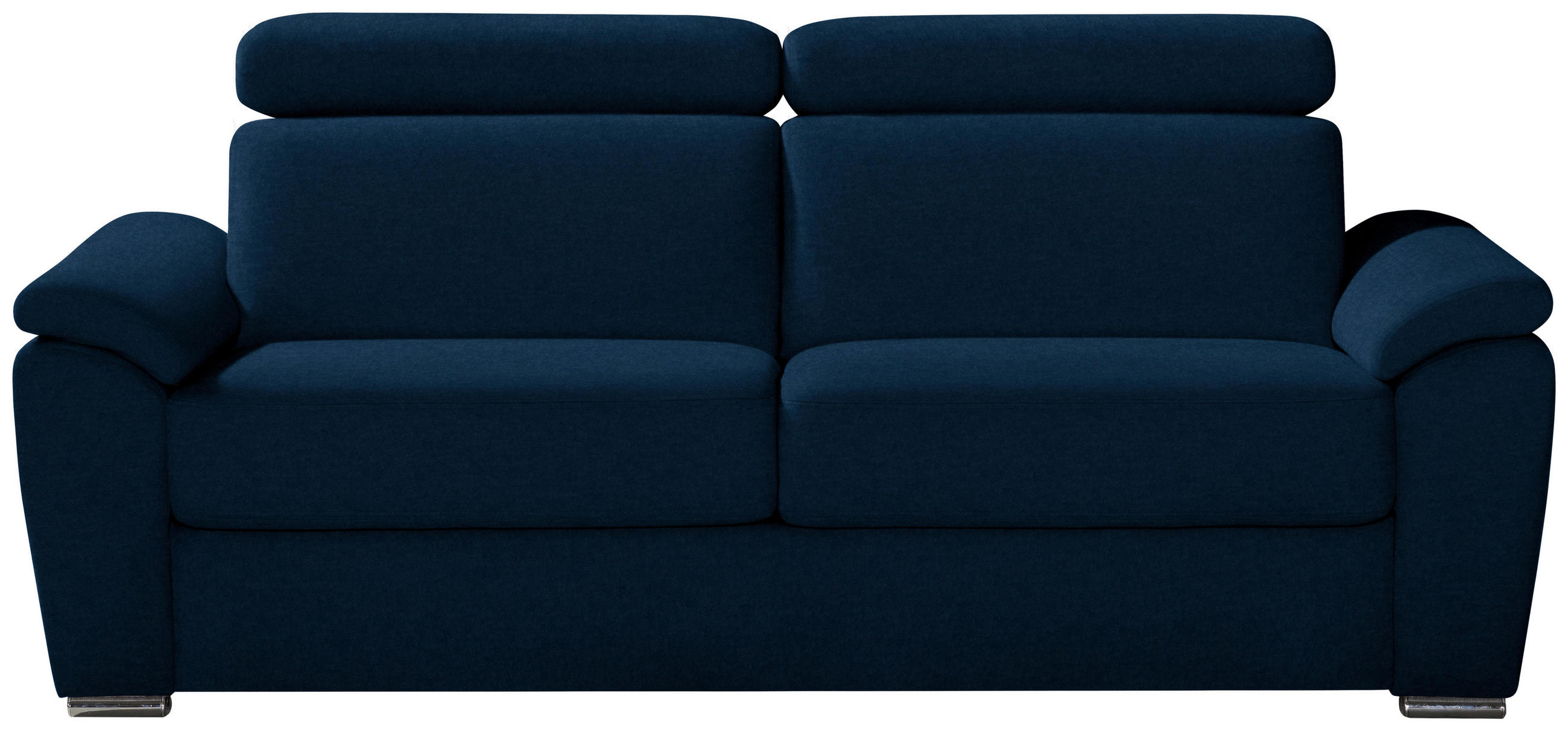 SCHLAFSOFA Webstoff Dunkelblau  - Chromfarben/Dunkelblau, KONVENTIONELL, Textil/Metall (206/86-104/98cm) - Novel