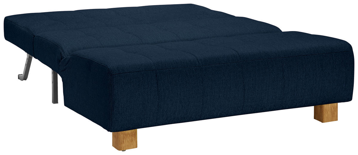 SCHLAFSOFA Flachgewebe Dunkelblau  - Naturfarben/Dunkelblau, Design, Holz/Textil (145/92/102cm) - Novel
