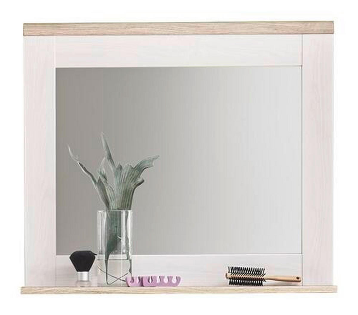 BADEZIMMERSPIEGEL 80/70/20 cm  - Eichefarben/Lärchefarben, ROMANTIK / LANDHAUS, Glas/Holzwerkstoff (80/70/20cm) - Xora
