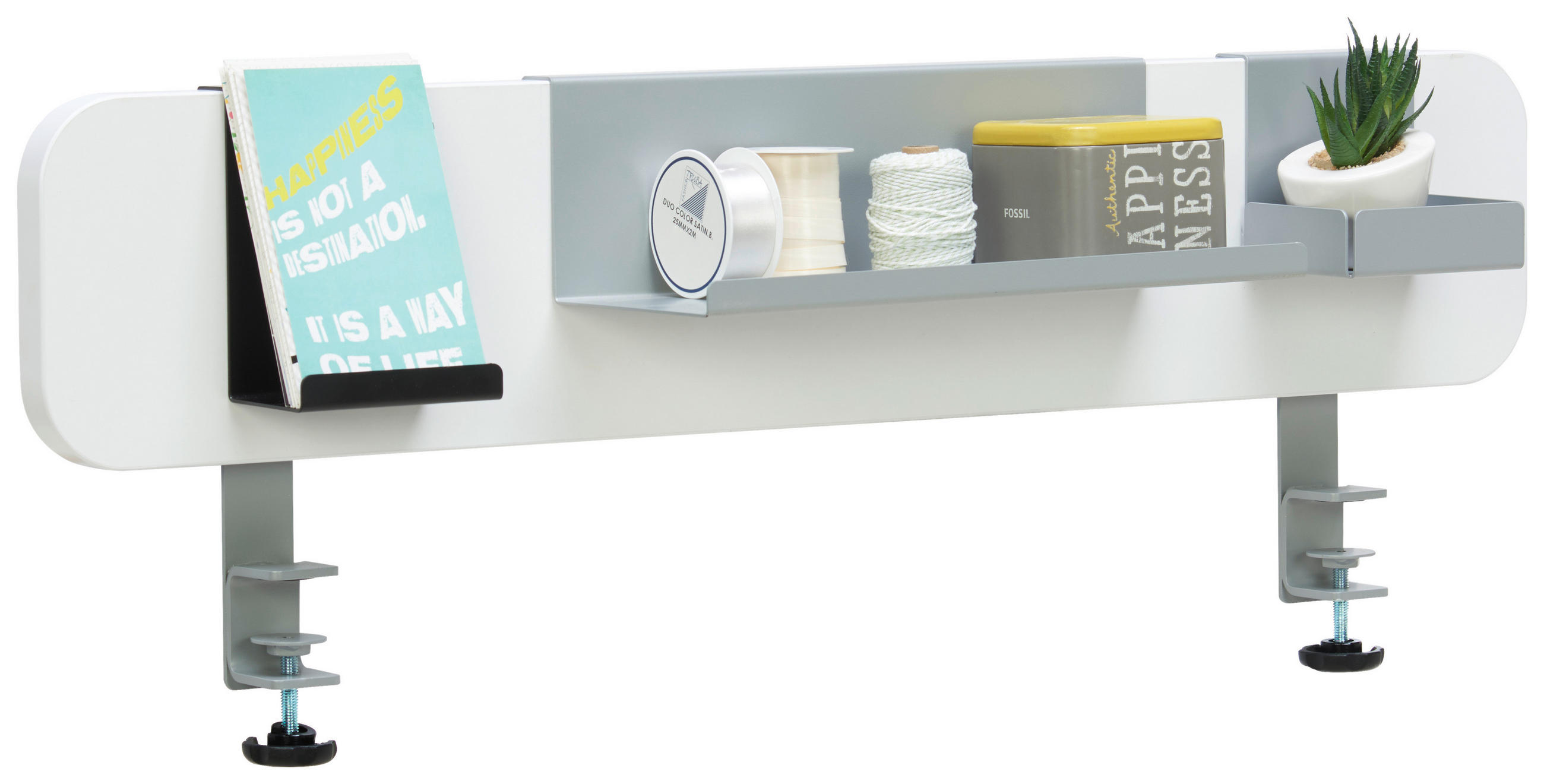 SCHREIBTISCHAUFSATZ 81/2,2/16 cm  in Weiß  - Weiß, KONVENTIONELL, Holzwerkstoff/Metall (81/2,2/16cm) - Paidi