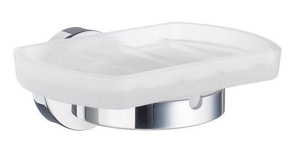 SEIFENSCHALE Metall, Glas  - Chromfarben, Basics, Glas/Metall (12/4,8/7,8cm)