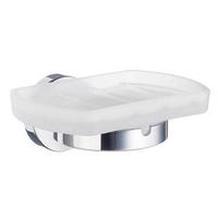 POSUDA ZA SAPUN  boja hroma  metal, staklo  - boja hroma, Dizajnerski, staklo/metal (12/4,8/7,8cm)
