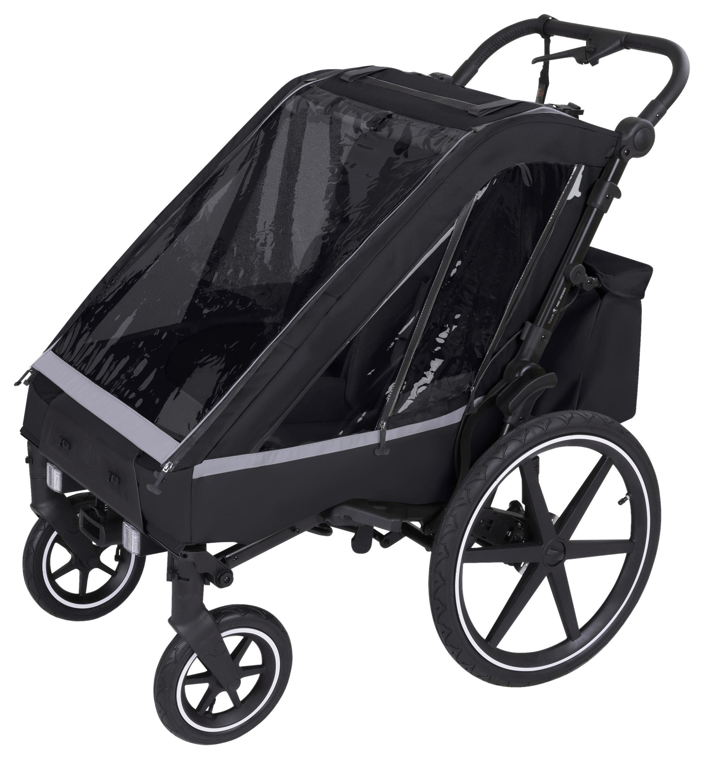 FAHRRADANHÄNGER   Tour  - Schwarz, Basics, Textil (109/80.5/75-111cm) - ABC Design