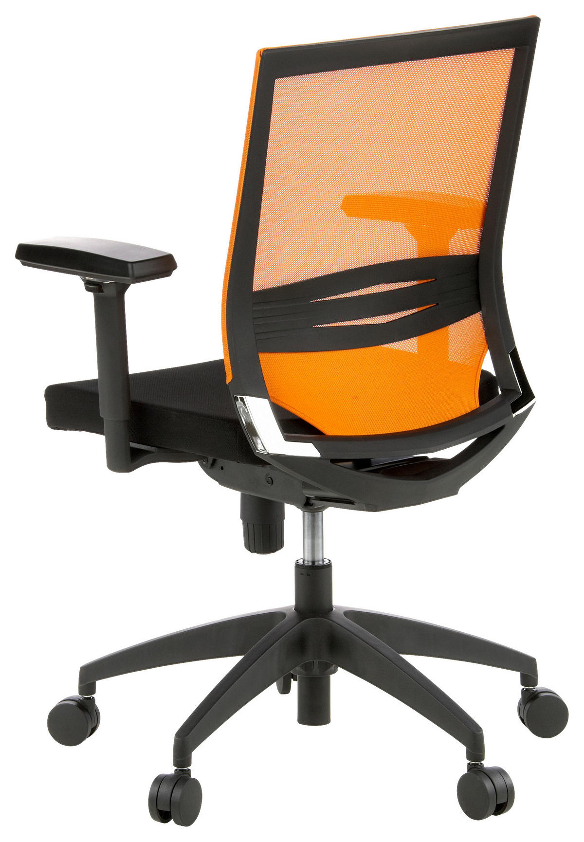 SNURRSTOL  i nätklädsel, flatväv orange, svart  - orange/svart, Modern, textil/plast (59/108/44cm) - MID.YOU
