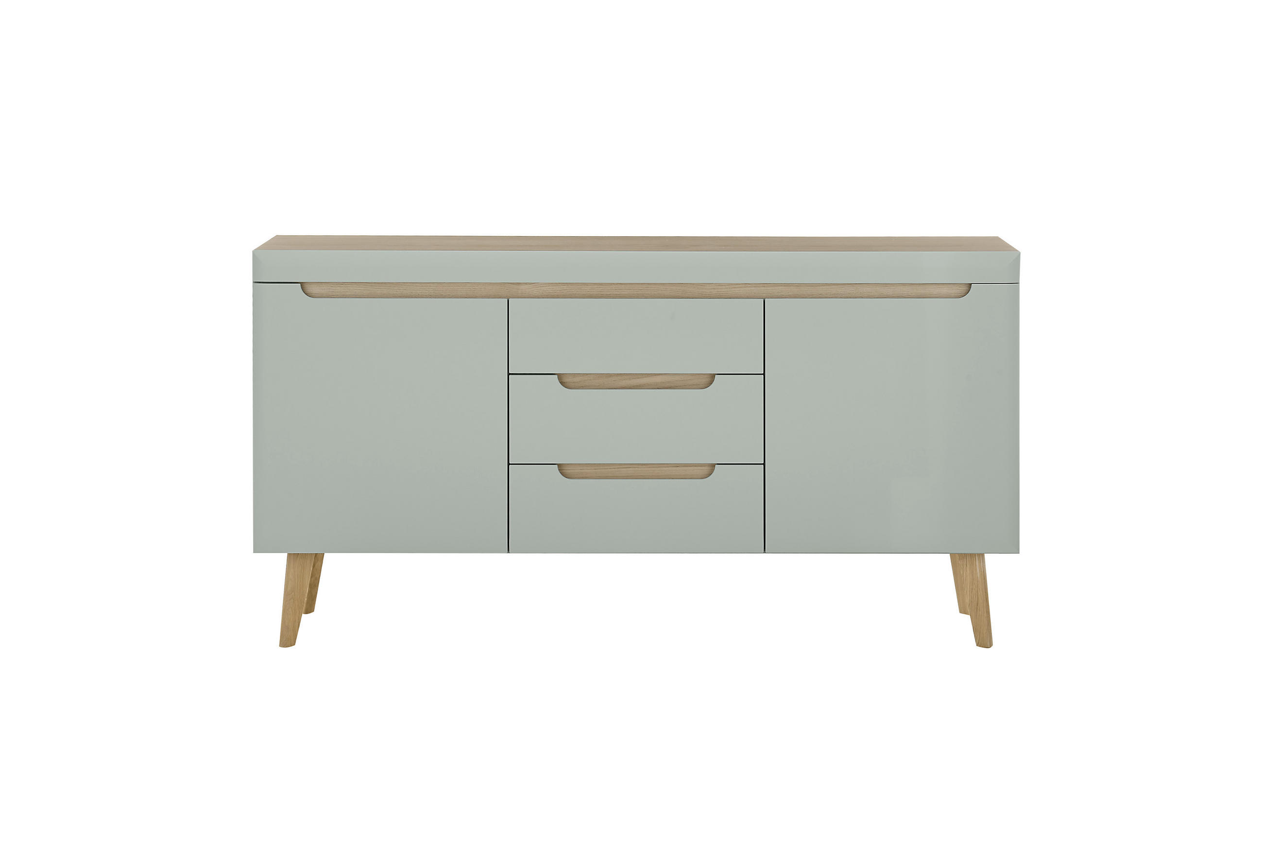 SIDEBOARD  in 160/83/40 cm  - Eichefarben/Grün, Design, Holzwerkstoff (160/83/40cm) - MID.YOU