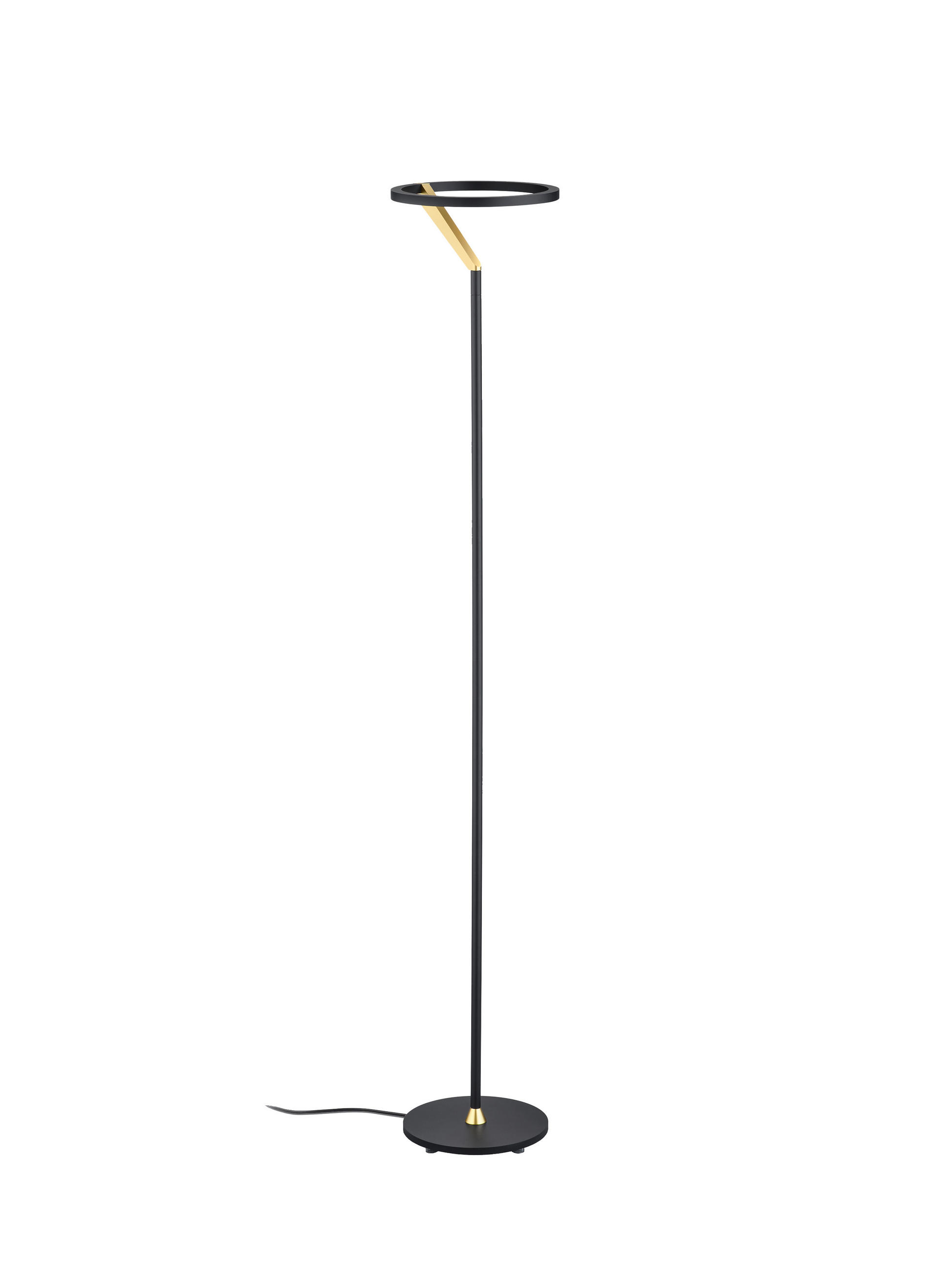 LED-STEHLEUCHTE 22/130 cm    - Goldfarben/Schwarz, Design, Metall (22/130cm) - Helestra