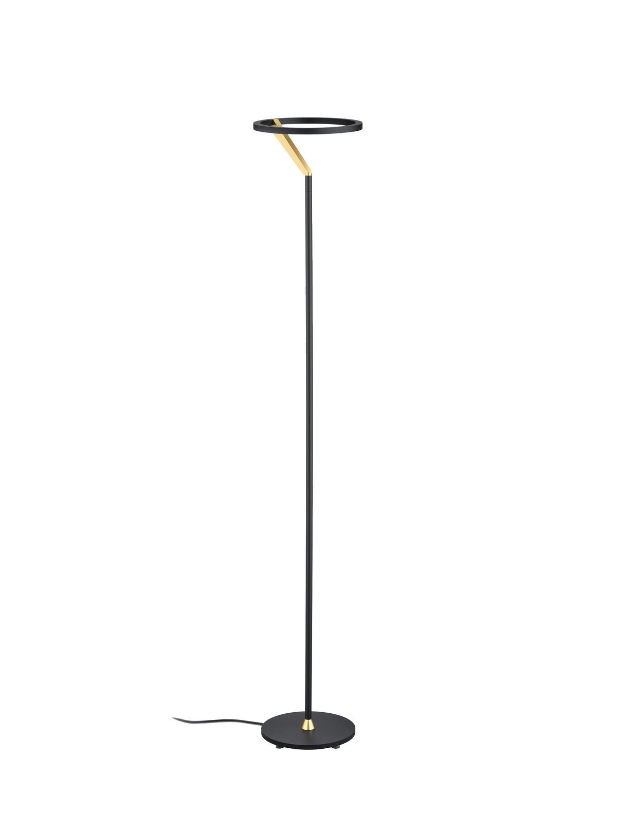 LED-STEHLEUCHTE 22/130 cm    - Goldfarben/Schwarz, Design, Metall (22/130cm) - Helestra