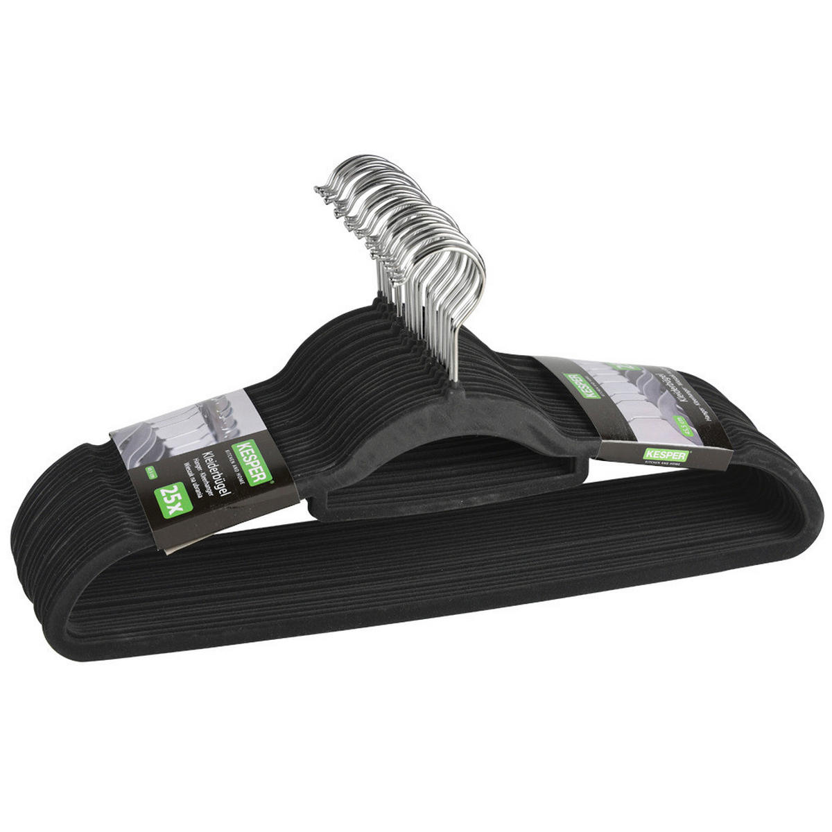 KLEIDERBÜGEL Kunststoff  - Anthrazit, Basics, Kunststoff (45.5/3,6/23cm) - Kesper