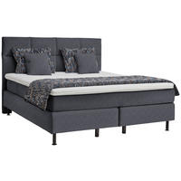 BOXSPRINGBETT 200/200 cm  in Anthrazit  - Anthrazit/Schwarz, Design, Kunststoff/Textil (200/200cm) - Beldomo - Sleep