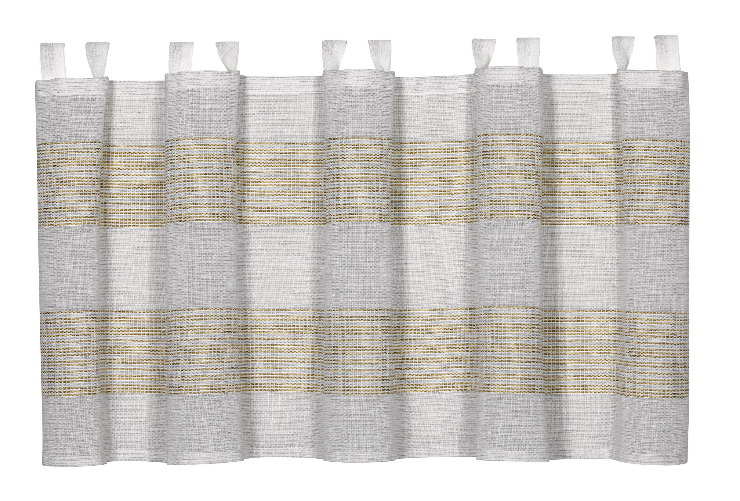 KURZGARDINE   140/50 cm   - Hellgelb/Weiß, Basics, Textil (140/50cm)