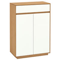 SCHUHSCHRANK 72/103/37 cm  - Eiche Bianco/Weiß, Design, Holz/Holzwerkstoff (72/103/37cm) - Novel