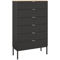 HIGHBOARD  in 80/138/42 cm  - Alufarben/Graphitfarben, Trend, Holzwerkstoff/Metall (80/138/42cm) - Stylife