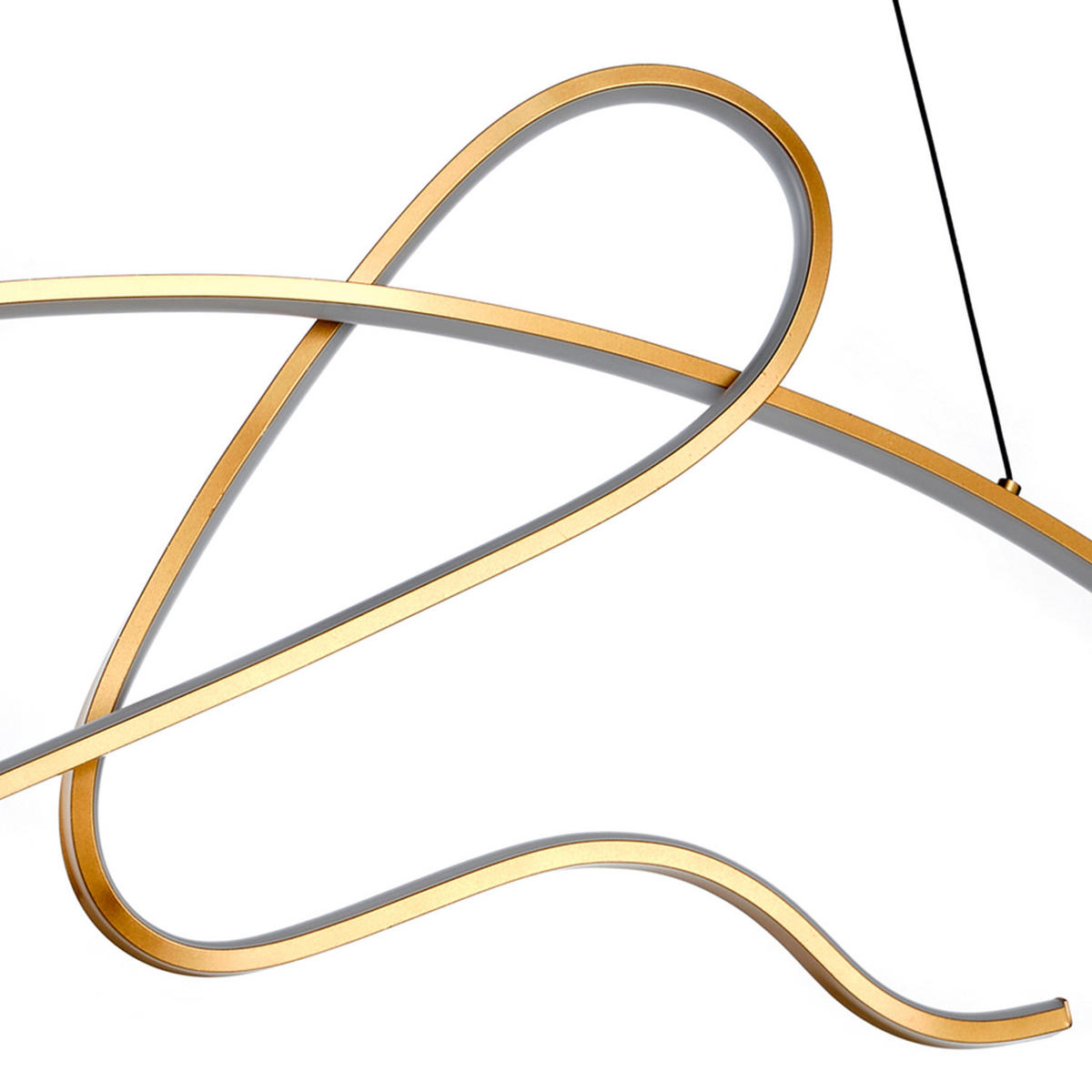 LED-HÄNGELEUCHTE 100/2/90 cm   - Goldfarben, Design, Metall (100/2/90cm)