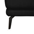 ECKSOFA in Echtleder Schwarz  - Schwarz, Design, Leder/Metall (184/288cm) - Novel