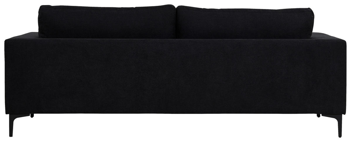 2-SITZER-SOFA Schwarz  - Schwarz, Design, Kunststoff/Textil (215/84/88cm) - Livetastic