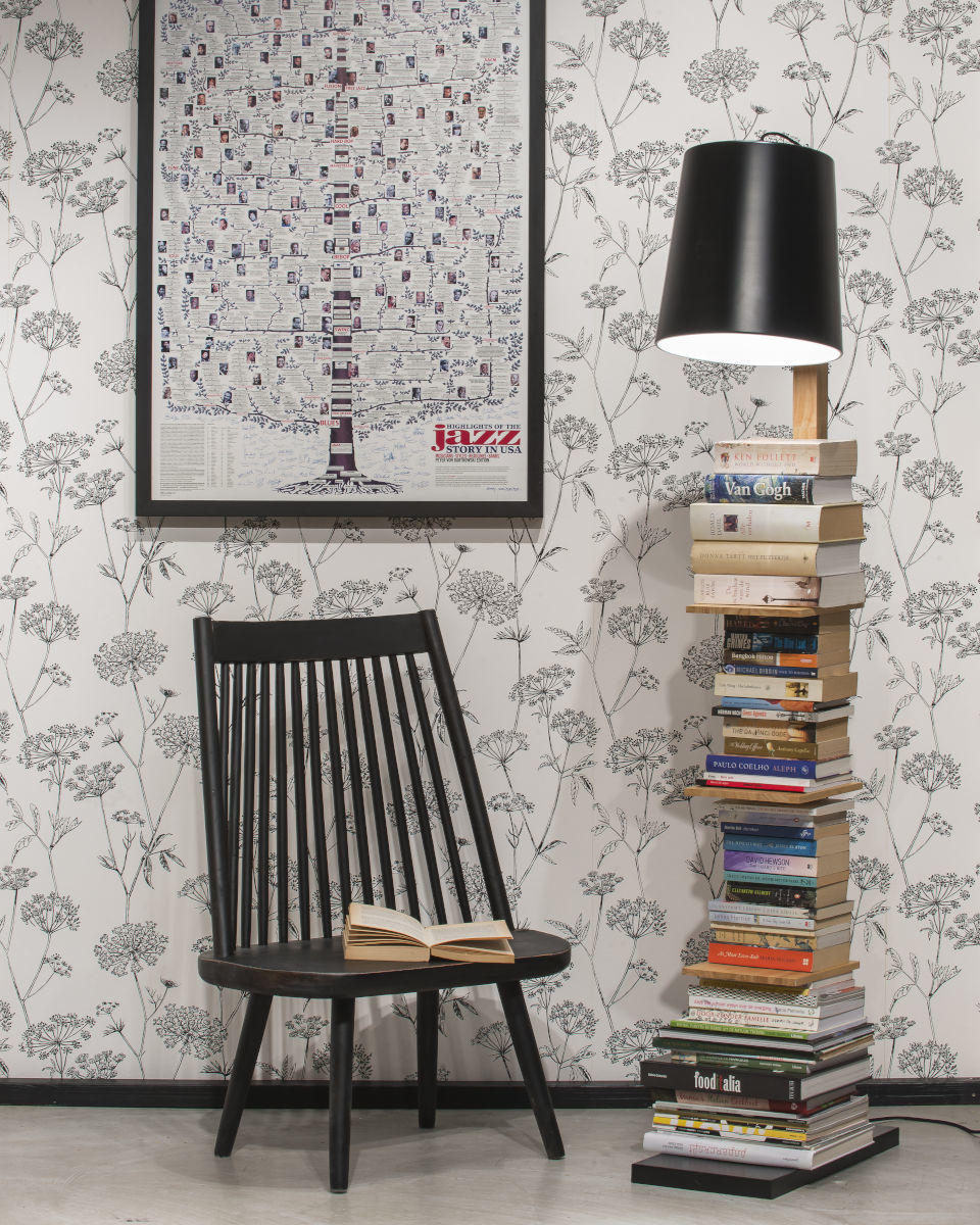 GOLVLAMPA Cambridge  30/168/49 cm   - svart, Design, metall/trä (30/168/49cm) - It's about Romi