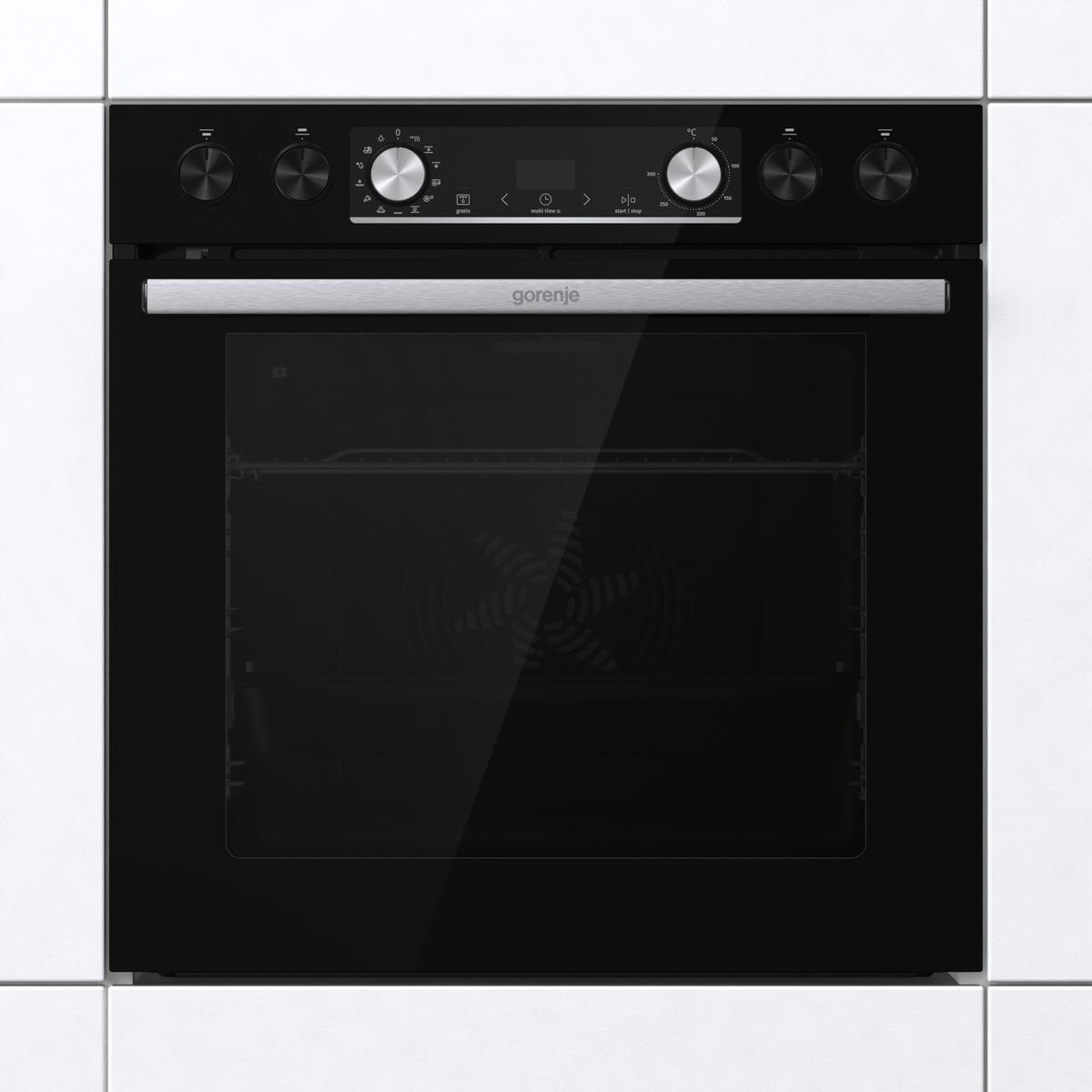 HERDSET  - Schwarz Hochglanz, Basics (59,5/59,5/56,4cm) - Gorenje