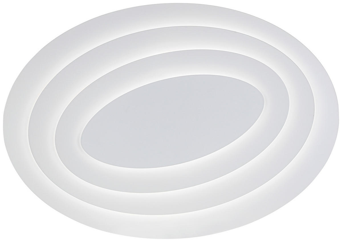 DECKENLEUCHTE    60/43/9 cm  - Weiß, Design, Kunststoff/Metall (60/43/9cm) - Collet's Monde