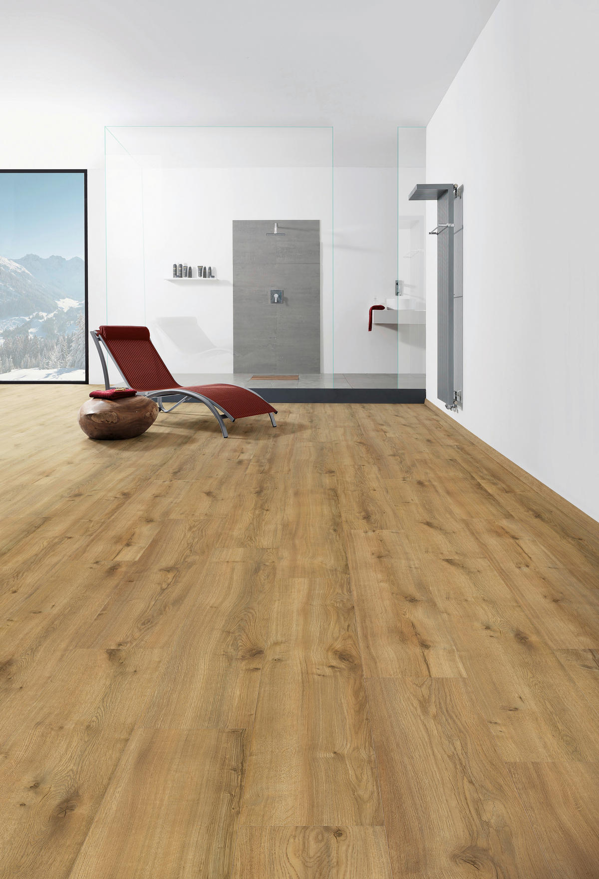 DESIGNBODEN Hydrostar Eiche Montana natur  per  m² - Naturfarben, Basics, Holzwerkstoff (128.2/23.5/0.65cm) - Haro