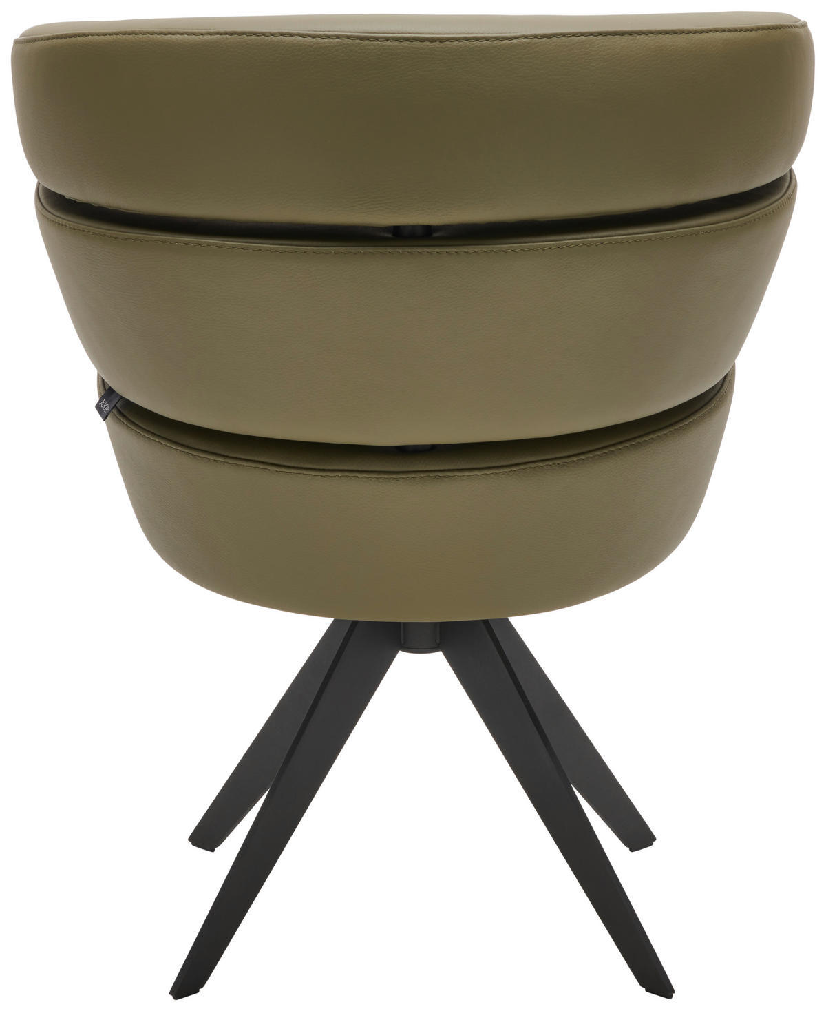 STUHL  in Stahl Echtleder pigmentiert Metall, Leder  - Schwarz/Grün, Design, Leder/Metall (64/81/64cm) - Joop!