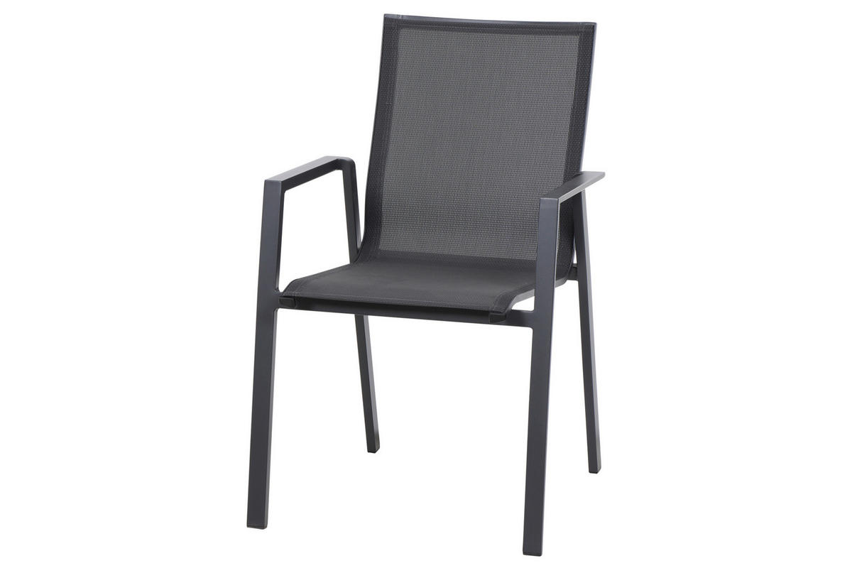 GARTENTISCHGRUPPE  - Anthrazit, MODERN, Keramik/Metall (100/88/220cm) - Siena Garden