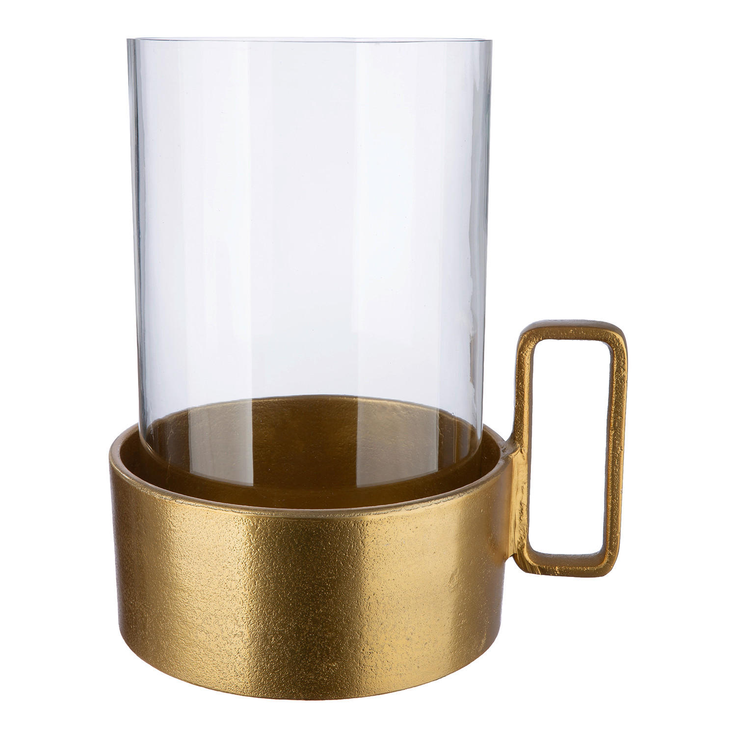 WINDLICHT Goldfarben  - Goldfarben, Basics, Glas/Metall (24/26/19cm)